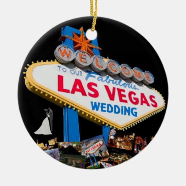 Welcome To Our Fabulous Las Vegas Wedding Ornament (Front)