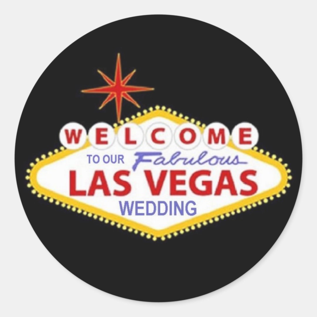To Our Fabulous Las Vegas Wedding Sticker Zazzle