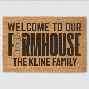 Welcome To Our Farmhouse Coir Mat