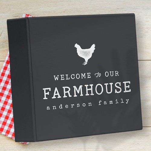 Welcome to our Farmhouse Country Rustic Chicken 3 Ring Binder
