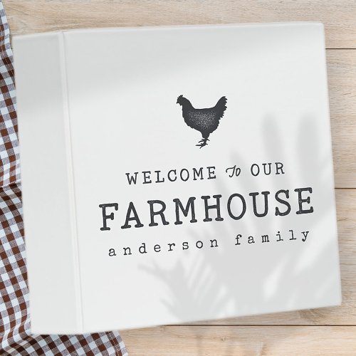 Welcome to our Farmhouse Country Rustic Chicken 3 Ring Binder