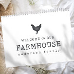 Welcome to our Farmhouse Country Rustic Chicken Calendar<br><div class="desc">Design is composed of Modern Country Rustic with "welcome to our Farmhouse" typography. 

Available here:
http://www.zazzle.com/store/selectpartysupplies</div>