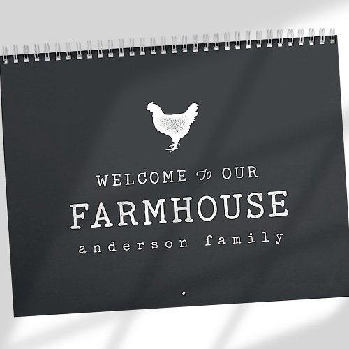 Welcome to our Farmhouse Country Rustic Chicken Calendar