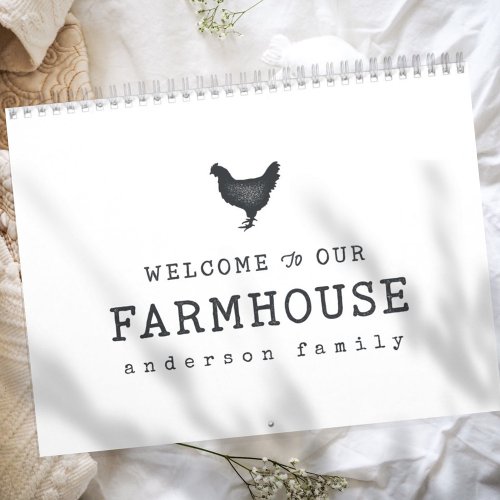 Welcome to our Farmhouse Country Rustic Chicken Calendar