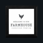 Welcome to our Farmhouse Country Rustic Chicken Gift Box<br><div class="desc">Design is composed of Modern Country Rustic with "welcome to our Farmhouse" typography. 

Available here:
http://www.zazzle.com/store/selectpartysupplies</div>