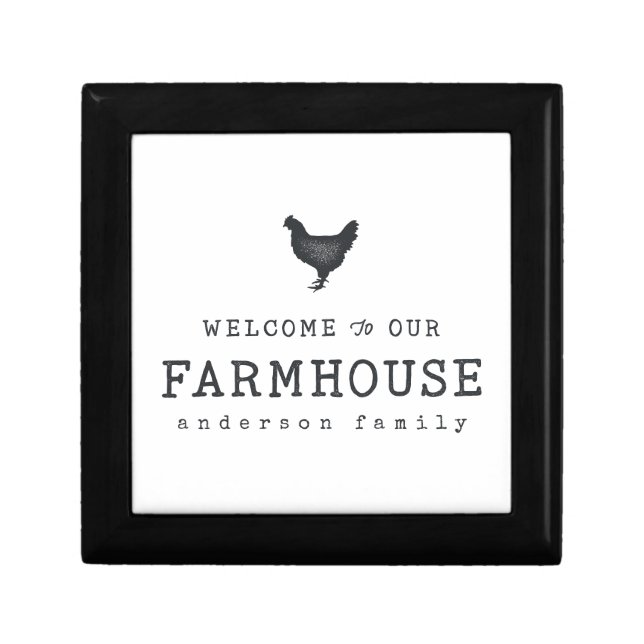Welcome to our Farmhouse Country Rustic Chicken Gift Box (Front)