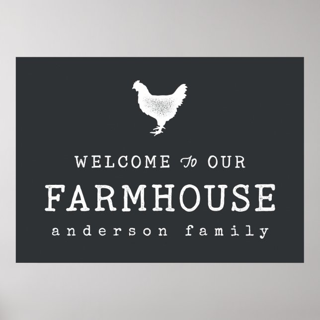 Welcome to our Farmhouse Country Rustic Chicken Poster (Front)