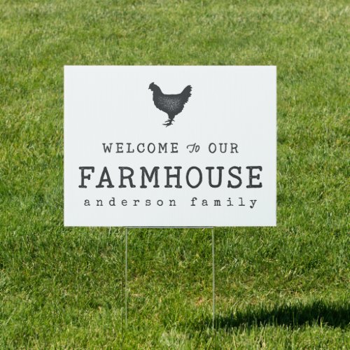 Welcome to our Farmhouse Country Rustic Chicken Sign