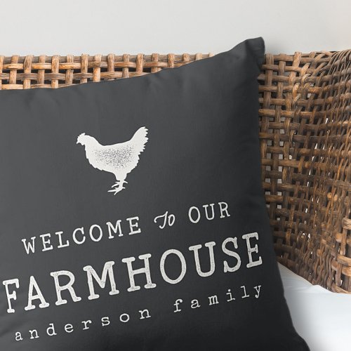 Welcome to our Farmhouse Country Rustic Chicken Throw Pillow