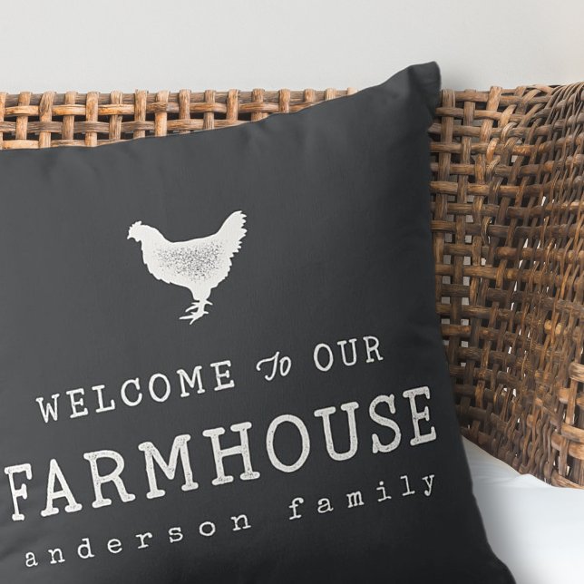 Welcome to our Farmhouse Country Rustic Chicken Throw Pillow (Creator Uploaded)