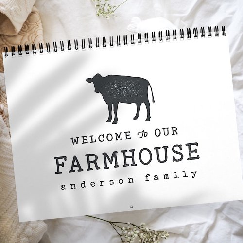 Welcome to our Farmhouse Country Rustic Cow Calendar