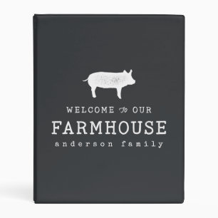 Welcome to our Farmhouse Country Rustic Pig Hog Mini Binder