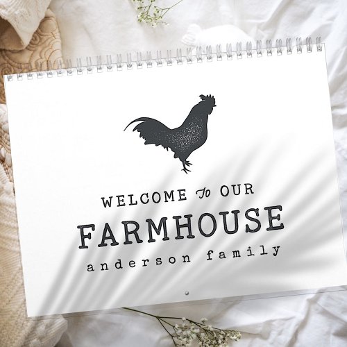 Welcome to our Farmhouse Country Rustic Rooster Calendar