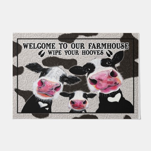 Welcome To Our Farmhouse Mat Wipe Your Hooves Doormat