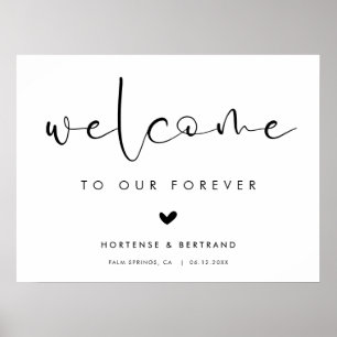 Welcome to our Forever Elegant Wedding Poster