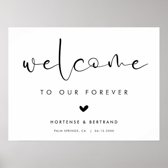 Welcome to our Forever Elegant Wedding  Poster (Front)