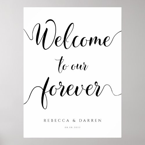 Welcome to our Forever Personalized Wedding Sign