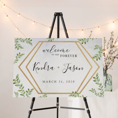 Welcome To Our Forever Wedding Sign 
