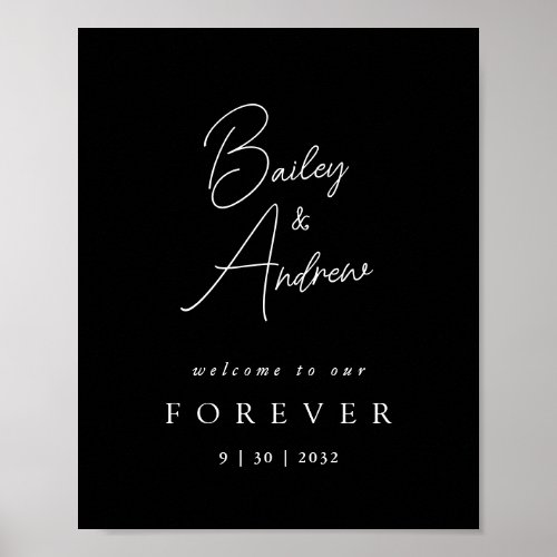 Welcome to Our Forever Wedding Welcome Poster