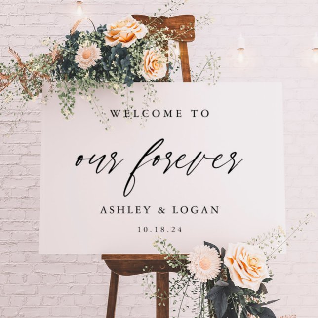 Welcome To Our Forever Wedding Welcome Sign (Creator Uploaded)