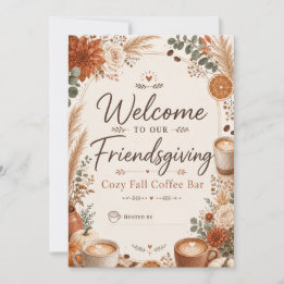 Welcome to Our Friendsgiving Coffee Bar Invitation