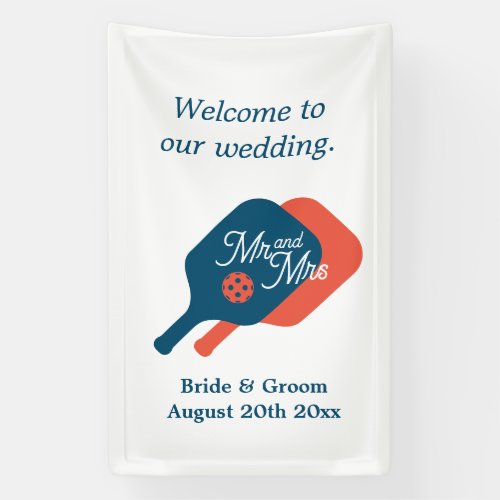 Welcome to our fun pickleball wedding banner