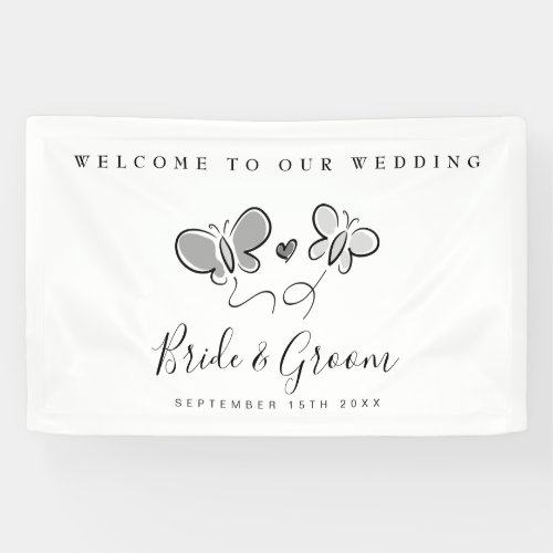 Welcome to our fun whimsical wedding party banner