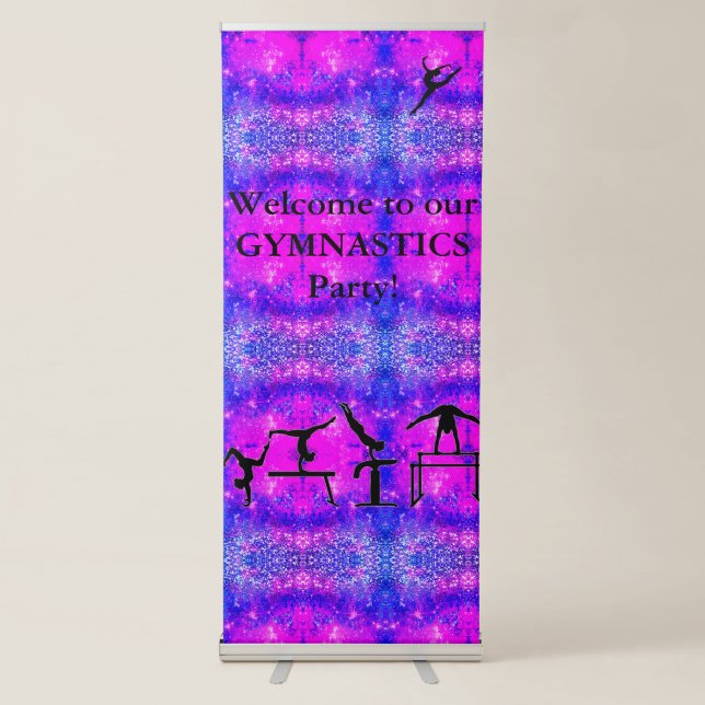 Welcome to our Gymnastics Party 84" Large Banner (Front)