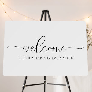 Welcome to Our Happily Ever After, Chic Wedding Foam Board