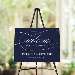 Welcome to our Happily Ever After Elegant Sign
