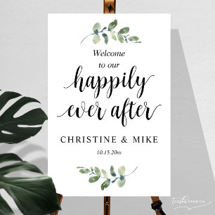 Welcome to our Happily Ever After, Eucalyptus Foam Board