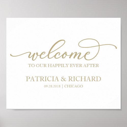 Welcome to our Happily Ever After Gold Script  Poster