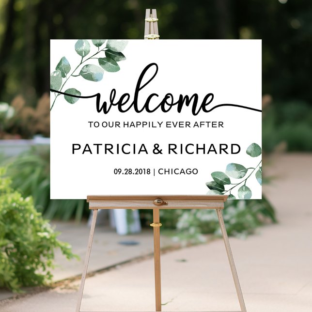 Welcome to our Happily Ever After Greenery Sign (Creator Uploaded)