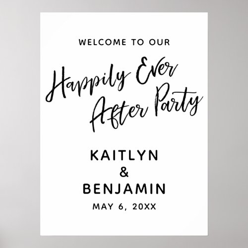 Welcome to Our Happily Ever After Party Sign
