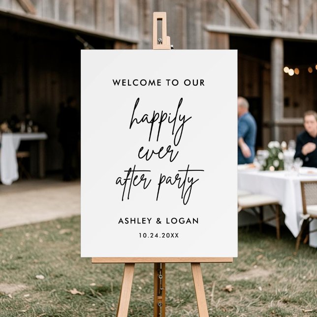 Welcome To Our Happily Ever After Party Welcome Foam Board (Creator Uploaded)