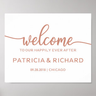 Welcome to our Happily Ever After Wedding Sign