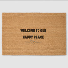 Welcome to Our Happy Place - Cozy Doormat