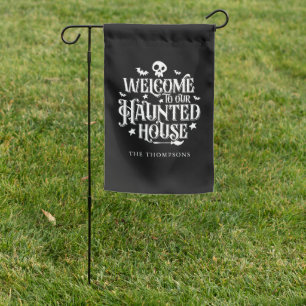 "Welcome To Our Haunted House" Fun Halloween Garden Flag