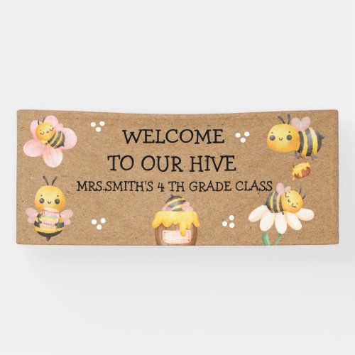 Welcome to our hive bee Classroom banner reveal