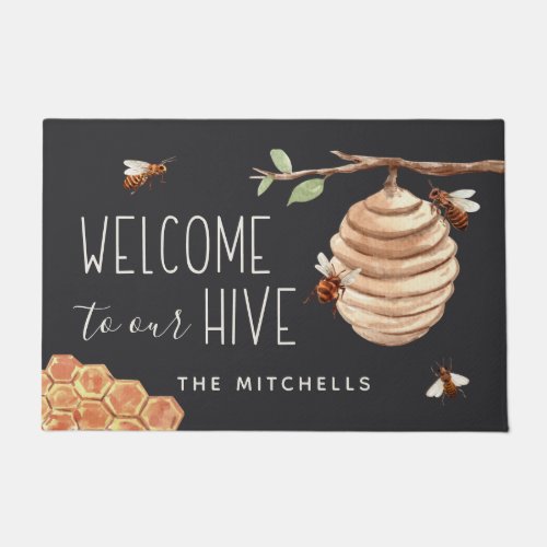 Welcome to Our Hive Personalized Doormat