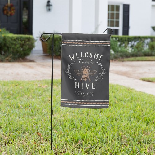 Welcome to Our Hive Personalized Garden Flag
