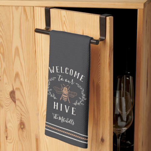 Welcome to Our Hive Personalized Kitchen Towel