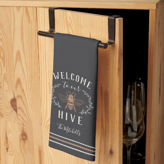 Welcome to Our Hive Personalized Kitchen Towel