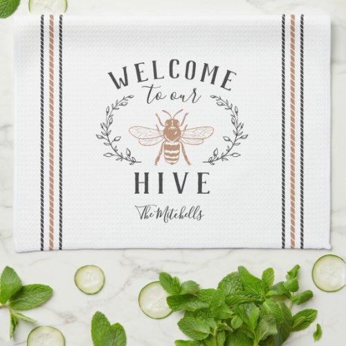 Welcome to Our Hive Personalized Kitchen Towel