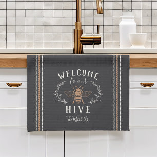 Welcome to Our Hive Personalized Kitchen Towel