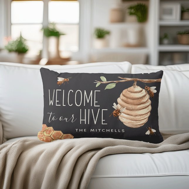 Welcome to Our Hive Personalized Lumbar Pillow (Creator Uploaded)