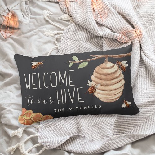 Welcome to Our Hive Personalized Lumbar Pillow