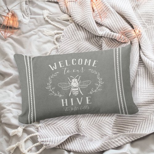 Welcome to Our Hive Personalized Lumbar Pillow