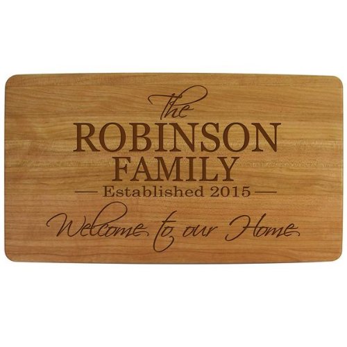 Welcome To Our Home 6x12 Cherrywood Cutting Board