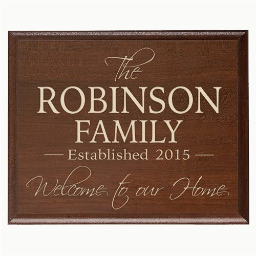 Welcome To Our Home 9x12 Cherry Wall Plaque
